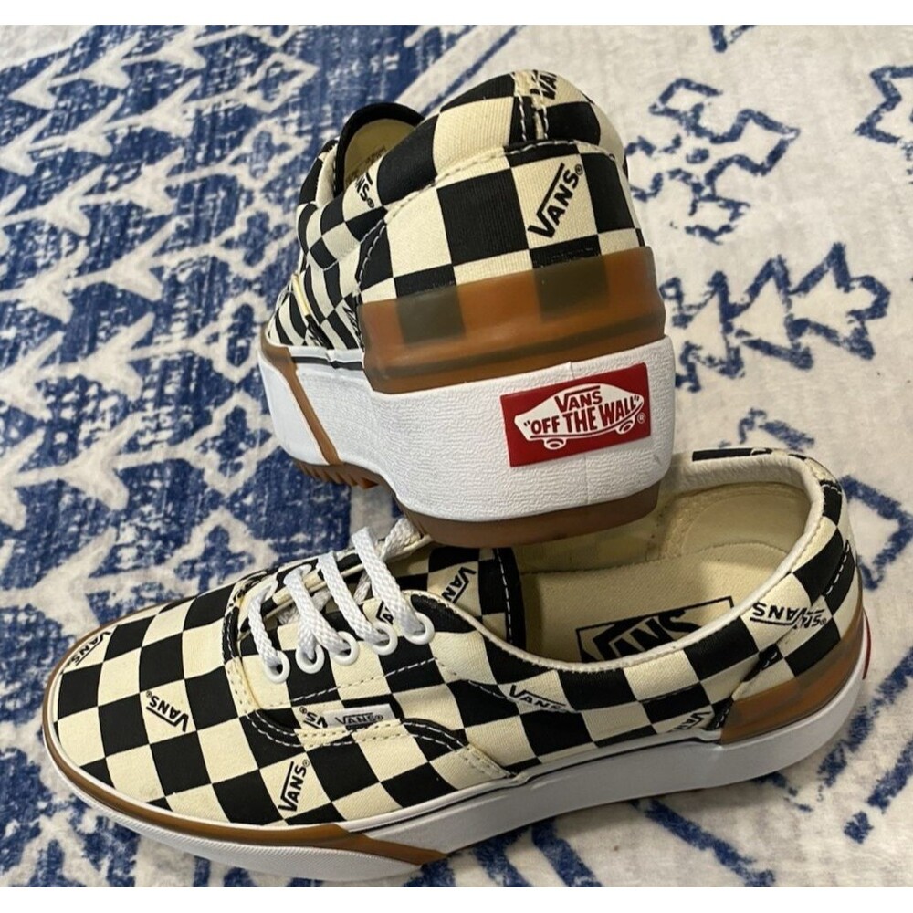 Vans Era Stacked Shoes Women 8 Men 6.5 Checkerboard Skate Dead stock Rare